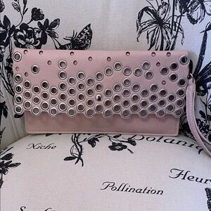 Sondra Roberts Pink Eyelet Clutch